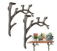 Generisch Supports pour flottants - Support mural en métal - Lot de 2 supports de livres décoratifs - Pour chambre à coucher, salon, cuisine, bibliothèque, balcon, garage, livres, jardinière