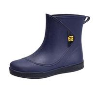 Generisch Surchaussures antidérapantes pour homme - Bottes de pluie pour homme - En caoutchouc - Plateforme antidérapante - Couleur unie - Bottes de pluie mi-hautes, Marine, 43 EU