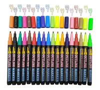 Generisch Surligneurs colorés - Lot de 12/18 marqueurs à séchage rapide - Marqueurs pour à colorier, pour colorier, dessiner, marquer, guider un journal, apprendre à prendre des notes, etc