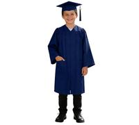 Generisch Survêtement pour enfant 2 pièces - Robe de remise de diplôme - Robe de baccalauréat avec chapeau - Robe tricotée - Manteau de fin d'année brillant - Pour enfant - 2 pièces
