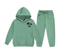 Generisch Survêtement pour femme - Automne-hiver - Stretch - Doux et léger - Sweat à capuche et pantalon de fitness - 2 pièces - Tenue en plein air - Course à pied - Tenue de sport - S-3XL, Vert 3., S