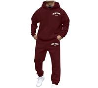 Generisch Survêtement pour homme - Avec logo 3D - Ensemble de jogging - California - Chaud - Sweat à capuche - Pantalon de jogging - 2 pièces - Y2K - Hip Hop - Combinaison de fitness - Coupe ample