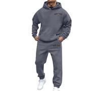 Generisch Survêtement pour homme - Avec logo New York - Sweat à capuche et pantalon de jogging - 2 pièces - Survêtement de sport - Tenue de loisirs - Ensemble Challenger élégant - Combinaison de