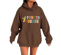 Generisch Sweat à capuche 2025 pour femme, sweats à capuche pour femme, pour la saison scolaire, design décontracté à col rond avec motif. À combiner avec des jeans. Utilisation polyvalente pour le