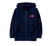Generisch Sweat à capuche à manches longues pour enfant garçon - Hiver - Avec fermeture éclair - Pour l'hiver, Marine, 5-6 ans