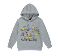 Generisch Sweat à capuche à manches longues pour garçon avec imprimé pelleteuse - Pull chaud avec doublure en polaire pour jouer en hiver - Vêtements d'extérieur doux et décontractés pour enfants