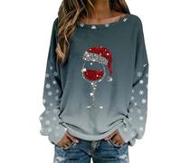 Generisch Sweat à capuche Atmosphere sans tête pour femme, Marine, L