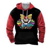 Generisch Sweat à capuche avec imprimé carnaval, sweat-shirt en polaire douce avec poche avant, cordon de serrage réglable, idéal pour la vie quotidienne, streetwear, défilés toute l'année, facile