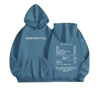 Generisch Sweat à capuche confortable avec poche avant pour un ajustement décontracté - Sweat à capuche en polaire avec chaleur pour tout le monde, bleu, S