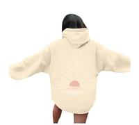 Generisch Sweat à capuche coucher de soleil - Sweat à capuche de plage - Sweat à capuche surdimensionné - Sweatshirt de plage - Sweat à capuche - Noix de coco - Fille - Surf - Sweat à capuche de plage