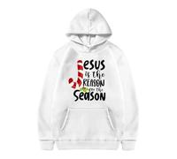 Generisch Sweat à capuche de Noël pour garçons et filles - Motif flocon de neige - Chaud - Pour l'hiver, Blanc., 10-11 ans