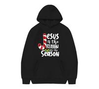 Generisch Sweat à capuche de Noël pour garçons et filles - Motif flocon de neige - Chaud - Pour l'hiver, Noir , 10-11 ans