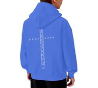 Generisch Sweat à capuche décontracté avec un design inspirant pour les garçons, idéal pour les groupes de jeunes, l'église et la vie quotidienne., bleu, 9-10 ans