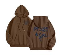 Generisch Sweat à capuche décontracté pour femme avec imprimé dans le dos - Sweatshirt Harajuku - Sweat à manches longues - Y2k Hip Hop - Sweat à capuche à manches longues - Veste de mi-saison