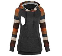 Generisch Sweat à capuche décontracté pour femme avec un design d'allaitement élégant pour les mamans modernes - Mode décontractée confortable, Gy1., XL
