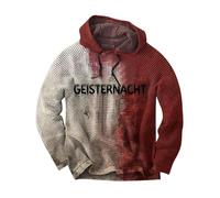 Generisch Sweat à capuche d'Halloween pour homme - Manches longues - Décontracté - Confortable - Pour les affaires - Jeu de rôle, Rose, 3XL