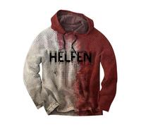 Generisch Sweat à capuche d'Halloween pour homme - Manches longues - Décontracté - Confortable - Pour les affaires - Jeu de rôle, Rose clair, 3XL