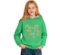 Generisch Sweat à capuche en polaire avec poche, doux, confortable, pour adolescents, veste décontractée, idéale au quotidien, activités sportives en plein air, vert, 1-2 ans