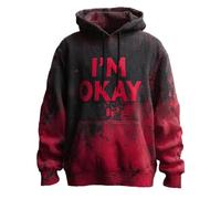 Generisch Sweat à capuche en polaire pour homme avec imprimé chauve-souris - Costume d'Halloween - Personnalisé - Costume de carnaval - Pour l'extérieur, Rouge (02), XL
