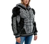 Generisch Sweat à capuche femme Sweat à capuche Muscle Line Art Sweats à capuche avec fermeture éclair Streetwear Impression 3D Street Style Sweat-shirt à capuche Pull Y2K Vintage Veste à capuche