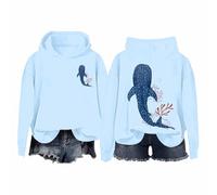 Generisch Sweat à capuche graphique pour femme avec verset Isaiah, bleu clair, M