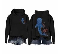 Generisch Sweat à capuche graphique pour femme avec verset Isaiah, Noir , M