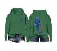Generisch Sweat à capuche graphique pour femme avec verset Isaiah, Vert foncé., M