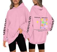 Generisch Sweat à capuche inspirant pour femme avec message chrétien pour la mode de loisirs moderne et la motivation quotidienne, Rose, S