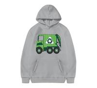Generisch Sweat à capuche Nouveau Sweat à capuche pour enfants avec impression voiture Mode Décontracté Poche Décoration Sweat à capuche pour garçons et filles Sweat à capuche en polaire (gris 8 9 ans