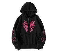 Generisch Sweat à capuche pour adolescents garçons surdimensionnés - Imprimé toile d'araignée Sweat-shirt à capuche équipe Sweat à capuche unisexe Veste de sport Chemise thermique Décontractée