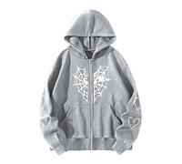 Generisch Sweat à capuche pour adolescents garçons surdimensionnés - Imprimé toile d'araignée Sweat-shirt à capuche équipe Sweat à capuche unisexe Veste de sport Chemise thermique Décontractée