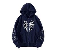 Generisch Sweat à capuche pour adolescents garçons surdimensionnés - Imprimé toile d'araignée Sweat-shirt à capuche équipe Sweat à capuche unisexe Veste de sport Chemise thermique Décontractée