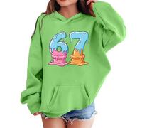 Generisch Sweat à capuche pour enfants 67 garçons filles Sweatshirt Six Seven Adolescent Sweatshirt avec 6 7 chiffres imprimés à manches longues Mode Décontracté Sweat à capuche Hauts Sweat à capuche