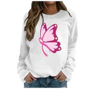 Generisch Sweat à capuche pour femme à la mode pour femme sans éducation au cancer du sein Design décontracté pour une utilisation quotidienne Jogging Pull à capuche, Gris clair., L