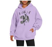 Generisch Sweat à capuche pour femme avec grand imprimé corbeau sur le devant - Sweat à capuche décontracté avec motif d'oiseau mystique - Sweat-shirt streetwear pour un look alternatif, Style_p08