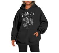 Generisch Sweat à capuche pour femme avec grand imprimé corbeau sur le devant - Sweat à capuche décontracté avec motif d'oiseau mystique - Sweat-shirt streetwear pour un look alternatif, Style_p02
