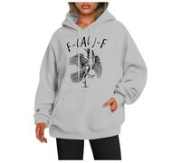Generisch Sweat à capuche pour femme avec grand imprimé corbeau sur le devant - Sweat à capuche décontracté avec motif d'oiseau mystique - Sweat-shirt streetwear pour un look alternatif, Style_p05