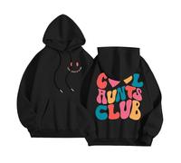 Generisch Sweat à capuche pour femme - Avec imprimé dans le dos - Loisirs - Pour adolescentes et filles - Avec lettres imprimées - Confortable - Manches longues - Avec capuche - Veste de transition