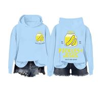 Generisch Sweat à capuche pour femme avec imprimé humoristique - Sweat à capuche décontracté avec motif verre de concombre - Sweat surdimensionné avec housse de foi, Style_z03 Bleu, S