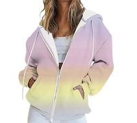 Generisch Sweat à capuche pour femme - Long - Avec capuche - Pour adolescentes et filles - Sweat à capuche - Manches longues - Imperméable et légèrement résistant à la pluie, Gris (5), S