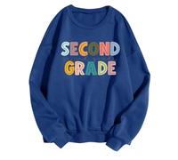 Generisch Sweat à capuche pour femme - Sans imprimé - Pour la rentrée scolaire, les vacances, les anniversaires, les fêtes des enseignants, les cardigans - Jogging - Pull à capuche, bleu, M