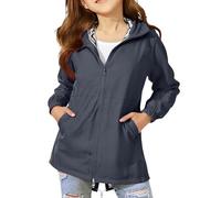 Generisch Sweat à capuche pour fille - Longueur moyenne - Mode - Loisirs - Couleur unie - Confortable - Doux - Chaud - Coupe-vent - Veste de transition basique à manches longues - Protection contre le