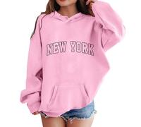 Generisch Sweat à capuche pour fille - Sweats à capuche pour filles - Confortable et décontracté - Manches longues - Avec imprimés de lettres uniques - Parfait pour un usage quotidien - Sweat à