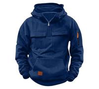 Generisch Sweat à capuche pour garçon, pull décontracté avec fermeture éclair quart de pied, sweat-shirt pratique à manches longues pour l'extérieur, sweat-shirt sportif pour jeunes, sweat à capuche