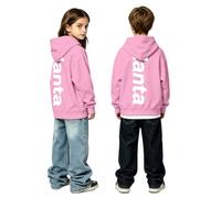 Generisch Sweat à capuche pour garçon, sweat-shirts, pulls avec imprimé graphique, t-shirt à manches longues, vêtements de rue décontractés, Rose, 4-5 ans
