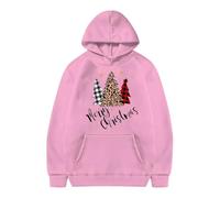Generisch Sweat à capuche pour garçons et filles Noël flocon de neige sweat à capuche hiver chaud imprimé Noël pulls sweatshirts, Rose, 10-11 ans