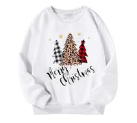 Generisch Sweat à capuche pour garçons et filles Noël flocon de neige sweat à capuche hiver chaud imprimé Noël pulls sweatshirts, Blanc., 6-7 ans