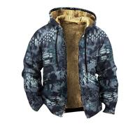 Generisch Sweat à capuche pour homme, à manches longues, fermeture éclair, en polaire, sweat à capuche, pull d'hiver chaud, intérieur en polaire, cadeau pour homme