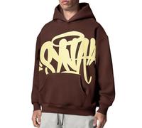 Generisch Sweat à capuche pour homme Lettres imprimées Y2K Hip-Hop Vintage Casual Sweat à capuche style universitaire Pull gothique Pull à manches longues Sweat à capuche ample surdimensionné Street