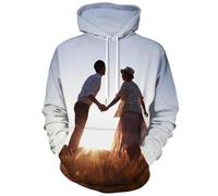 Generisch Sweat à capuche pour homme - Personnalisé - Concevez vos propres sweatshirts personnalisés avec poche à capuche - Sweatshirts personnalisés avec photos pour hommes et femmes, Blanc., XL